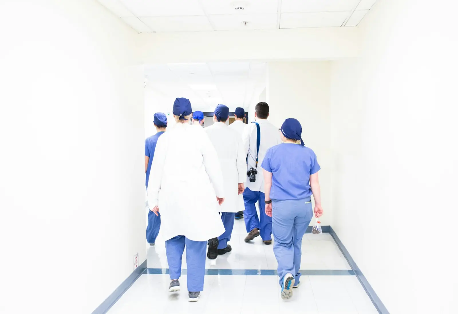 Healthcare team collaborating in a hospital